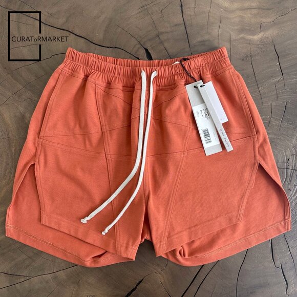 Rick Owens: EU46 Orange Slit Seam Pentagram Boxers Shorts FW22 Strobe - Picture 1 of 14